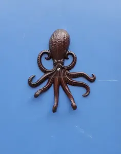Hot selling Antique Cast Aluminium Octopus Wall Hook - Elegant Coastal Charm for Your Bathroom Decor and Organization Needs