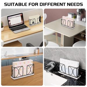 Marble Base Napkin Holder Metal <b>Table</b> Top Napkin Stand All Purpose Kitchen Bathroom <b>Vanity</b> Accessory Kitchen Decor Accessories - Product Image 5