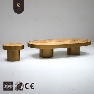 Cao Cấp Thiên Nhiên Mây Bàn Cà Phê Tùy Chỉnh Độc Đáo Ý Hiện Đại Sang Trọng Phòng Khách Thấp Chiều Cao Brass Trung Tâm Bảng - Product Image 6