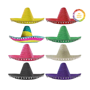 Mexican Straw <b>Hat</b> Breathable Foldable Y2K Style Unisex for Outdoor Use - Product Image 5