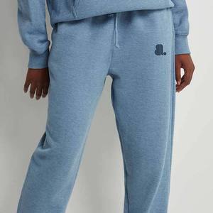 Conjunto de chándal de invierno transpirable de secado rápido de algodón 100% para mujer, chándal de cuello redondo con bloque de Color - Product Image 5