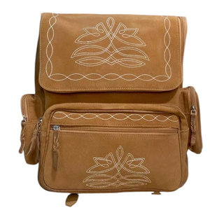 บูตขายดีกระเป๋าเป้ใส่ผ้าอ้อมหนังนิ่มสีแทนหนังแท้งานทำมือแฟชั่นตะวันตกสินค้าคุณภาพระดับพรีเมียม - Product Image 1