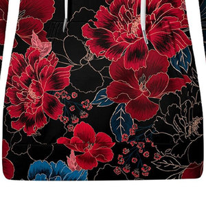 Sweats à capuche par sublimation pour femmes, vêtements de rue thermiques à manches longues, sweats à capuche courts à fermeture éclair de grande taille à la mode et de style décontracté pour femme - Product Image 4