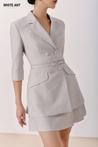 กระโปรงสั้นสำหรับผู้หญิงกระโปรงพลีทผ้าเรยอน79% 17% ไนลอน4% โพลีกระโปรงสั้นสำหรับเสื้อผ้าผู้หญิงสีขาวมดเวียดนาม - Product Image 5