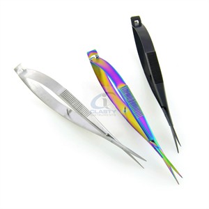 MICRO CISEAUX POIGNÉE À RESSORT TYPE COURBE LAME COURTE POINTÉE LOGO PERSONNALISÉ IMPRIMER CISEAUX À MICRO RESSORT EN ACIER INOXYDABLE - Product Image 3