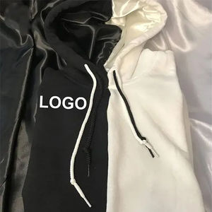 Venta al por mayor de fábrica Sudadera con capucha con forro de satén dividido en 2 tonos Sudadera con capucha con forro de seda personalizada Sudaderas con capucha de dos colores para hombres - Product Image 1