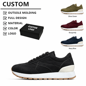 Sneakers Casual da <span class=keywords><strong>Donna</strong></span> in Camoscio Marrone Scuro con Lacci, Suola Bianca in Gomma, Comode e Antiscivolo per Camminare - Product Image 1
