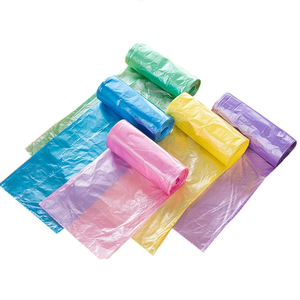 CHEAP Custom logo Embossed HDPE Eco-Friendly Plastic Packaging Trash <b>Bags</b> on Roll C- Fold Colourful Customized for Household - Product Image 3