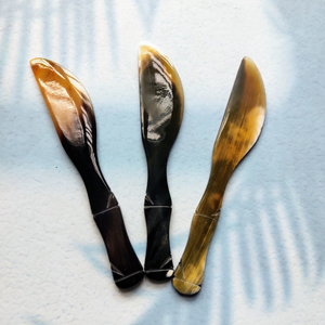 Cucharas Modernas Hechas de Cuerno Natural, Utensilios Personalizados Ecológicos, Cucharas de Caviar de Cuerno de Búfalo - Product Image 1