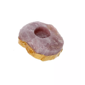 Bougeoir en pierre naturelle de haute qualité bougeoir en Quartz Rose bougeoir naturel cristal de pierres précieuses reiki guérison approvisionnement en gros - Product Image 6