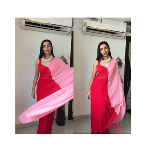 Qualité d'exportation Doux et confortable Saree traditionnel imprimé en georgette Conceptions complexes Idéal pour les occasions festives Saree d'Inde - Product Image 1