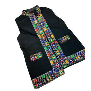 Chalecos con cuello en V para hombre de la mejor calidad, chalecos cortos de invierno de talla grande a la moda Vintage transpirables a prueba de viento - Product Image 2