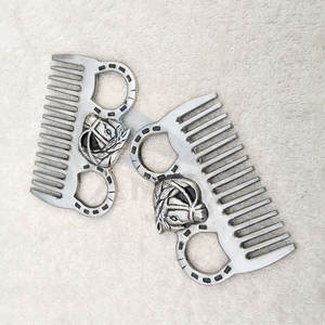 Roma Mane Comb Hoof Pick Aluminio pulido Cobre Diseño de cabeza de caballo Kit de Aseo para ecuestres La mejor calidad al por mayor - Product Image 4