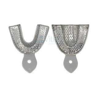 Plateau d'empreinte dentaire de haute qualité, supérieur et inférieur, en acier inoxydable, instruments CE - Product Image 4