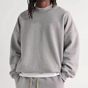 Sweat-shirt en polaire chaud unisexe pour l'hiver, style streetwear surdimensionné, logo personnalisé, production OEM en usine - Product Image 5