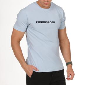 T-shirts de sport pour hommes en coton personnalisé à manches courtes, respirants, anti-rétrécissement, séchage rapide, pour l'entraînement en extérieur et la salle de sport - Product Image 5