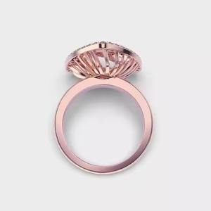 Trillion Vintage Style 1.0 Carat Round Lab Grown Diamond Engagement <b>Ring</b> 14K Solid Gold Wedding <b>Ring</b> Rhodium Plated for Parties - Product Image 6