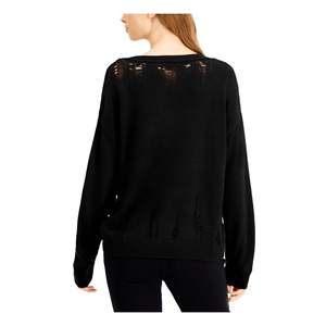 Cardigan da Donna a Maniche Lunghe con Scollo a V Bar III Nero XXL Traspirante e alla Moda per Autunno e Inverno Stile Casual con Logo Frontale - Product Image 2