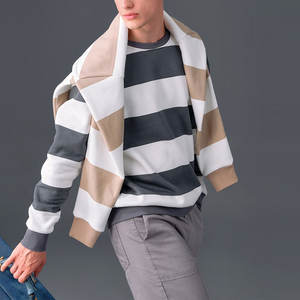 2025 último estilo High Street fácil de usar sudadera básica de mezcla de algodón tarifa al por mayor nuevo diseño hombres sudadera con estampado - Product Image 5