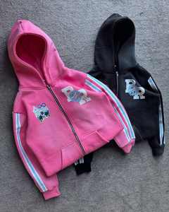 Sudaderas con capucha de gran tamaño para hombre más vendidas diseño de cremallera completa bordado 100% algodón Invierno bajo MOQ origen paquistaní venta al por mayor angustia - Product Image 1