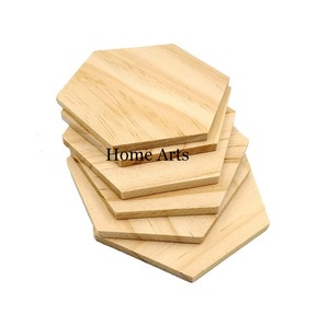 <b>Set</b> of 4 Classic Wooden Cup <b>Coaster</b> <b>Set</b> Medium Round Size for Home Kitchen Use - Product Image 4