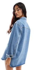 Veste en jean noir de haute qualité technique lavée avec col rabattu poches chauffe-mains veste en jean ajusté - Product Image 1