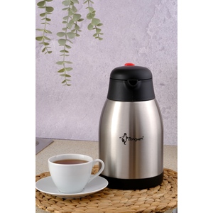 Gobelet isotherme en acier inoxydable gris de 2 litres 1200P avec isolation de 8 heures pour l'eau chaude/froide et le thé, lavage à la main uniquement - Product Image 3