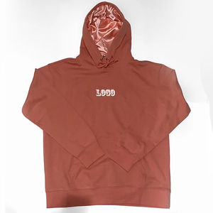 Sudaderas con capucha de algodón de alta calidad con capucha de seda, sudaderas con capucha Unisex de satén de algodón francés Terry Sudadera con capucha con forro de satén transpirable con OEM - Product Image 6