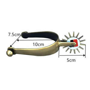 Espuelas de Acero Inoxidable para Caballos de Carreras Estilo Occidental, Fabricante Profesional, Personalizadas, Duraderas, Antideslizantes, Espuelas Españolas para Jinete - Product Image 6