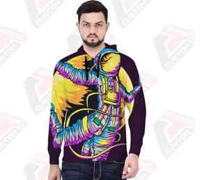 Sweat à capuche ultra confortable pour homme, 100% coton, doux, uni, personnalisable, broderie, impression numérique - Product Image 5