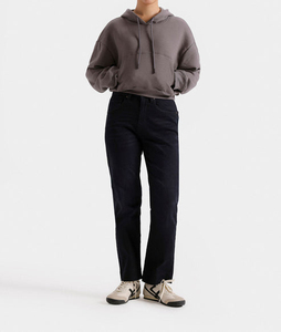 Sudadera con Capucha para Mujer, Diseño OEM ODM, Hombros Caídos, Manga Larga, Personalizable, Estilo Minimalista, Holgada, Moderna, Color Gris, Estilo Deportivo - Product Image 3