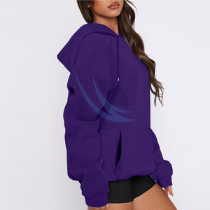 Sudaderas con capucha y sudaderas para mujer Otoño Mujer Sólido con capucha Algodón Espesar Sudaderas cálidas Ropa de calle Sudadera con capucha transpirable para niñas - Product Image 3