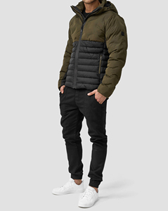 Chaqueta Bomber Acolchada de Invierno para Hombre, Impermeable, Cortavientos, Rellena de Algodón, con Bolsillos, Personalizable, con Capucha - Product Image 3