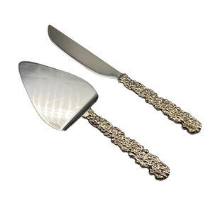 Long Lasting Low Rate Stainless Steel <b>Steak</b> <b>Knives</b> Wedding Cake <b>Knife</b> and Server Gold Handle for Birthday Party & Wedding Event - Product Image 1