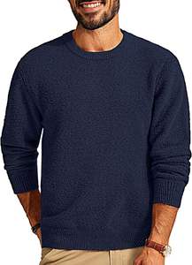 Pull-over à manches longues pour hommes, pull-over à col rond en polaire, polyester/coton, couleur unie, logo personnalisé personnalisable - Product Image 2