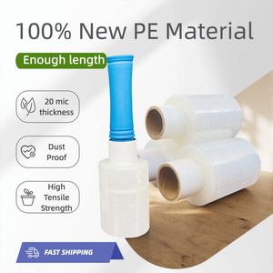 Pellicola Estensibile in PE 4 Pollici x 500 Piedi, Film Plastico Trasparente da 20 Micron per Imballaggio - Product Image 2