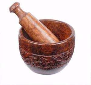 Molinillo de mortero y mortero de madera/Picador para hierbas para molinillo de prensa de ajo, triturador de especias y hierbas, trituradora de jengibre, especias - Product Image 4