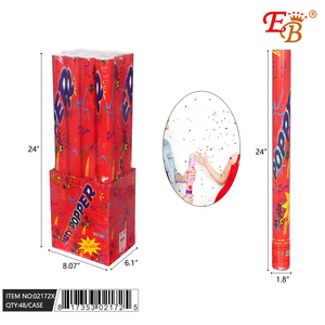 Popper de fiesta de confeti rojo de 24 pulgadas, biodegradable, 48 uds/Decoración de papel CS para Diwali, graduación de Año Nuevo, revelación de género de Halloween - Product Image 1