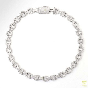 เครื่องประดับเพชรโมอิสเพชรเม็ด925เงินสเตอร์ลิงสายโซ่แบบคิวบาสำหรับการใช้งานในโอกาสพิเศษ - Product Image 5