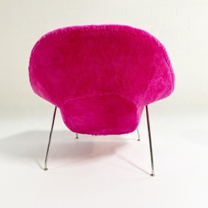 เก้าอี้ห้องนั่งเล่นราคาโรงงาน เก้าอี้พักผ่อนขนแกะ งานแฮนด์เมด Eero Saarinen Bespoke <span class=keywords><strong>Womb</strong></span> <span class=keywords><strong>Chair</strong></span> และ Pouf Ottoman ขนแกะ - Product Image 2