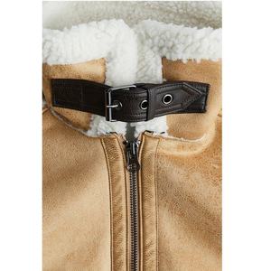 Vintage B3 <b>Shearling</b> Bomber <b>Jacket</b> | Men's Sheepskin Leather <b>Aviator</b> Coat | Winter Flight <b>Jacket</b> OEM ODM Wholesale - Product Image 5