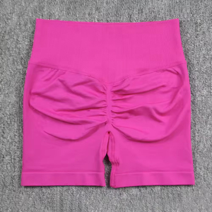 Short de Fitness taille haute élastique pour femme pantalon de sport solide Hip Lift Scrunch effet bout à bout serré sans couture Yoga chaud court pour - Product Image 6