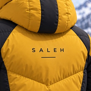 Manteau long matelassé en toile pour homme, chaud, à capuche, coupe-vent, isolé, pour l'extérieur, avec logo personnalisé, fabricant OEM ODM - Product Image 4