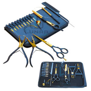 Fabricant vérifié Usine Or Noir Pinces à extension de cheveux pour salons professionnels Outils avec kit de pinces - Product Image 6