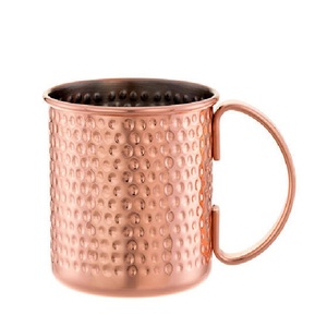 Taza Moscow Mule de Cobre Macizo con Aspecto Real, con Asa de Latón Decorativa para el Hogar, Hotel, Cocina, Tazas de Cobre para Beber Agua - Product Image 3