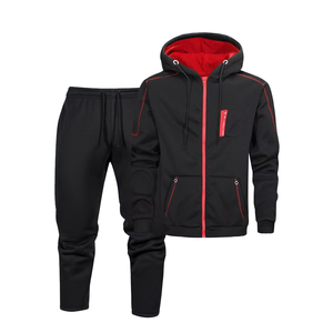 Ensemble survêtement homme personnalisé 2026, 500 g/m², zippé, respirant, 100 % coton molletonné, vente en gros à bas prix - Product Image 6