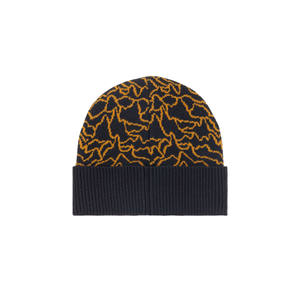 Gorro de punto básico negro para mujer con doble pliegue y Rhine Soft Colorful Patterned Winter Logo Sudadera con capucha y sudadera - Product Image 5