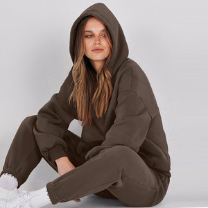 Venta al por mayor de las mejores tendencias de las mujeres Casual chándal de algodón OEM hecho a medida con transpirable 100% algodón diseño de logotipo - Product Image 6