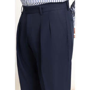 Pantalon habillé coupe droite taille haute avec fermetures éclair décoratives style professionnel taille XL couleur 'Ice Silk' FP-NFL25-017 - Product Image 4