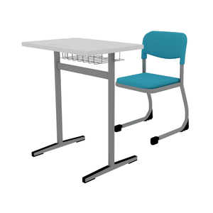 Bureau individuel moderne Polina avec surface en bois écologique et durable pour l'école et l'atelier - Product Image 4